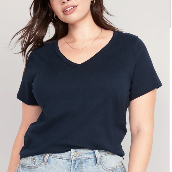 NWT OLD NAVY EveryWear V-Neck T-Shirt Color: In The Navy - Picture 4 of 8